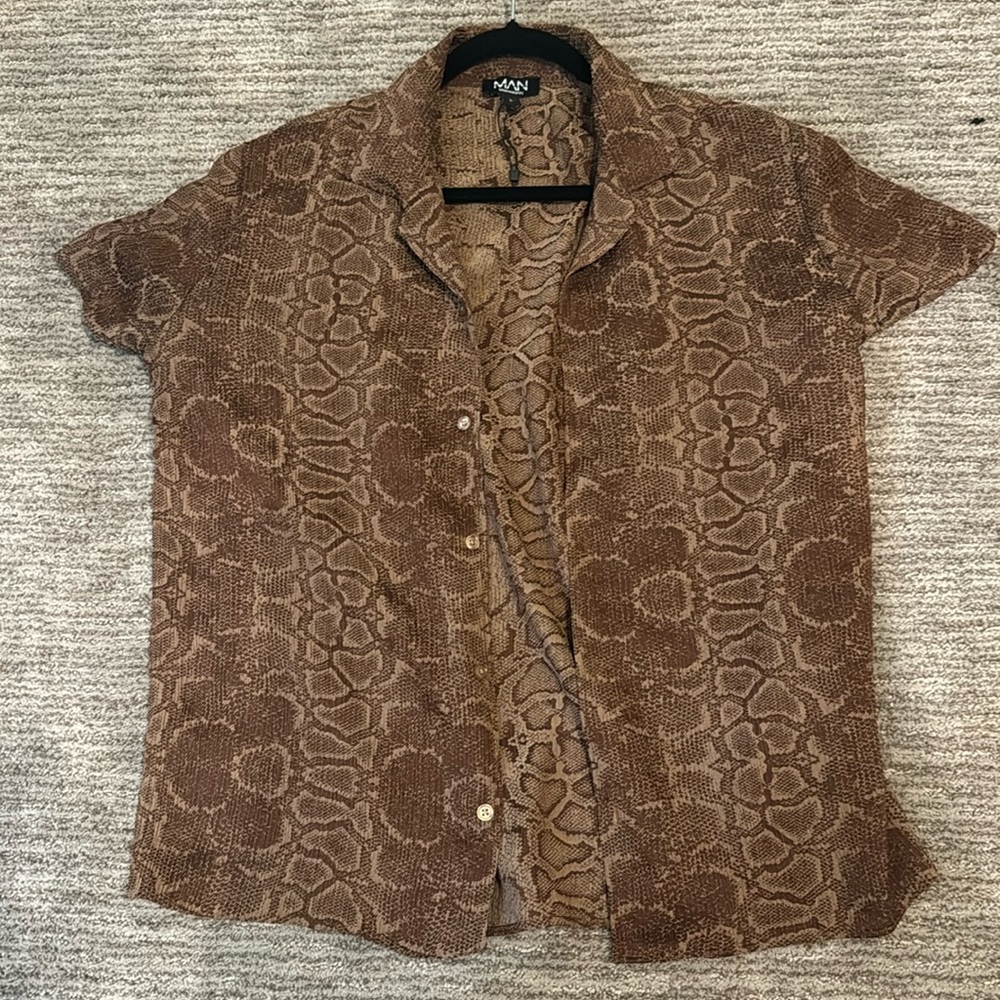 Snake Pattern men’s Button up shirt